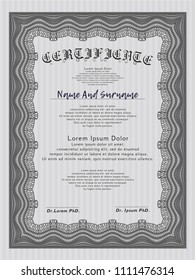 Grey Sample Diploma. Lovely design. With quality background. Customizable, Easy to edit and change colors. 