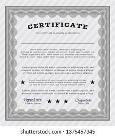 Grey Sample Diploma. Modern design. Customizable, Easy to edit and change colors. With background. 