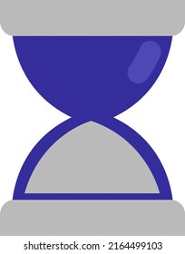 Grey Sand clock, illustration, vector on a white background.