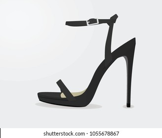 Grey sandal. vector illustration