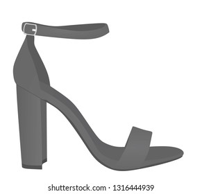 Grey sandal. vector illustration