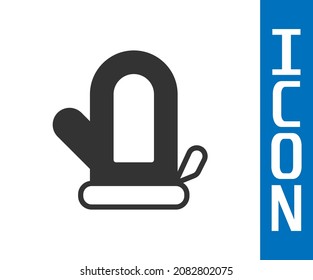 Icono de Gray Sauna mitten aislado en fondo blanco. Mitten para el spa.  Vector