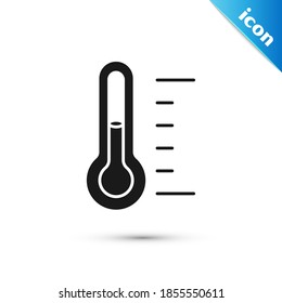 Gray Sauna Thermometer Symbol einzeln auf weißem Hintergrund. Sauna und Badewanne.  Vektorgrafik