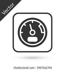 Grey Sauna thermometer icon isolated on white background. Sauna and bath equipment. Vector.