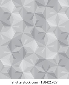Grey scale abstract seamless geometric pattern vector.