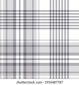 Grey scarf check plaid pattern. Large seamless tartan vector graphic background for poncho, blanket, duvet cover, tablecloth, other modern everyday spring autumn winter everyday fashion fabric design.