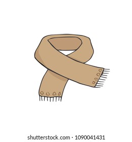Grey scarf illustrationclip art color texture cloth element drawing simple similar on white background