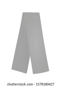 Grey scarf template. vector illustration