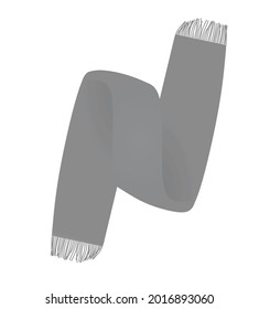 Grey scarf template. vector illustration