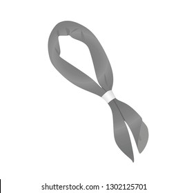 Grey scarf. vector illustration