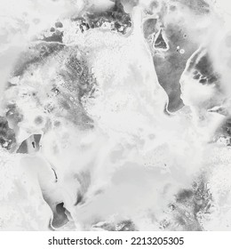 Grey Science Pattern. Light Gray Ink Grain Paint. White Repeat Science. White Seamless Background. Light Tile Floor. Grey Grey Color Background. Light Fluid Elegant Pattern. Vector Seamless Science.