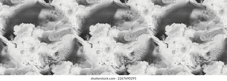 Grey Science Pattern. Modern Abstract Science. Grey Gray Ink Background. White Grey Color Splash Floor. Light Seamless Science. White Fluid Vector Splash. White Grain Background. Light Tile Slate.