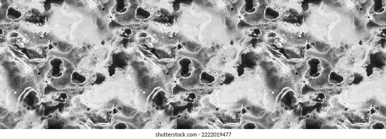 Grey Science Texture. Light Grey Color Background. Vector Seamless Template. White Seamless Background. Grey Gray Ink Splash Floor. Light Fluid Elegant Grunge. Light Repeat Science. White Tile Slate.