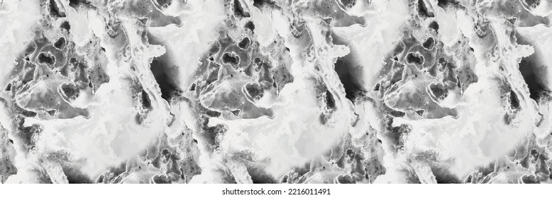 Textura de ciencia gris. Ciencia Resumen Blanco. Granito Blanco Elegante. Piedra de salpicaduras de color gris gris. Fondo de repetición en blanco. Fondo de tinta gris claro. Pared De Azulejos Ligeros. Pintura abstracta de vectores.