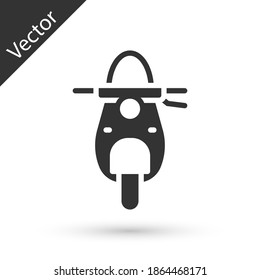 Grey Scooter icon isolated on white background. Vector.