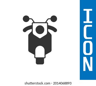 Grey Scooter icon isolated on white background.  Vector