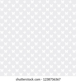 Grey Seamless Baby Pattern With White Butterflies