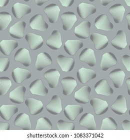 Grey seamless background with abstract forms of lines. Can be used for printing on packing paper, wallpaper, fabrics, in textiles, furniture fabric, interior decoration, fashion accessories.