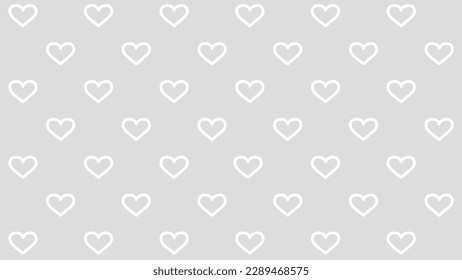 Fondo gris sin fisuras con corazones