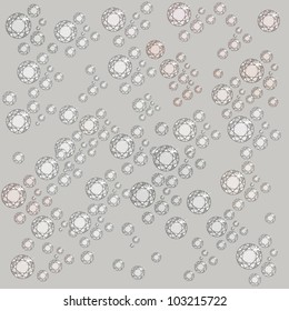 Grey seamless brilliants on grey background