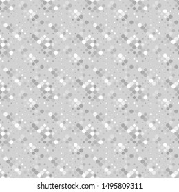 Grey seamless geometrical circle pattern background - monochrome vector illustration
