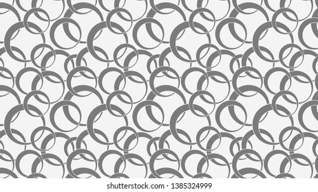 Grey Seamless Overlapping Circles Pattern Background Design