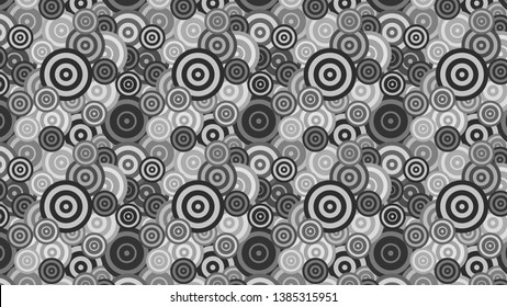 Grey Seamless Overlapping Concentric Circles Pattern