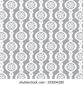 Grey seamless pattern with decorative  shapes