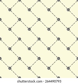 Grey seamless pattern with earth symbol on beige, 10eps.