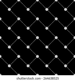 Grey seamless pattern with earth symbol on black, 10eps.