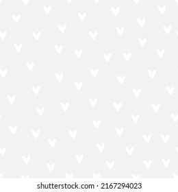 Patrón gris sin fisuras con corazones blancos.