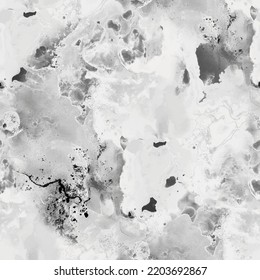 Grey Seamless Science. Grey Rock Floor. White Fluid Vector Ceramic. White Grey Color Repeat Slate. White Science Texture. Light Splash Background. Light Gray Ink Science. Modern Abstract Painting.