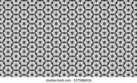 Grey Seamless Stars Pattern Background Vector Graphic