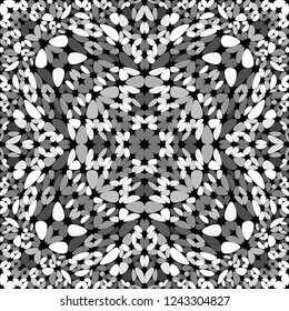 Grey seamless stone mosaic pattern background design - abstract geometrical vector ornament wallpaper illustration