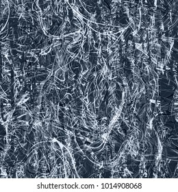 Grey seamless texture from light curved lines on dark backdrop. Abstract vector background for web page, banners backdrop, fabric, home decor, wrapping