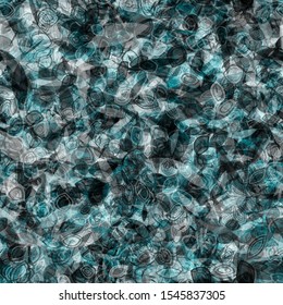Grey seamless texture from stylized leaves. Abstract vector background for web page, banners backdrop, fabric, home decor, wrapping