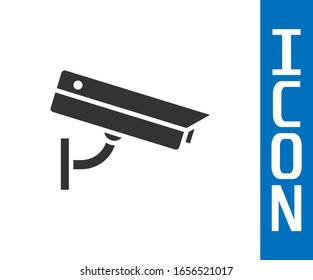 Grey Security camera icon isolated on white background.  Vector Illustration