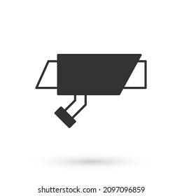 Grey Security camera icon isolated on white background.  Vector