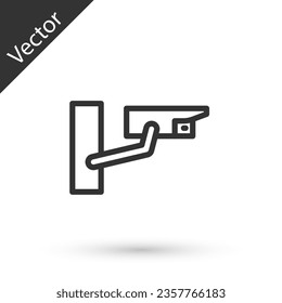 Grey Security camera icon isolated on white background. Vector