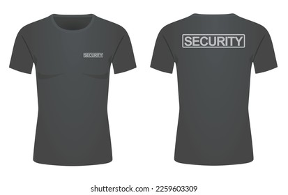 Camiseta de seguridad gris. ilustración vectorial