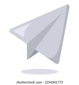 Grey Send Paper Airplane Vectorart