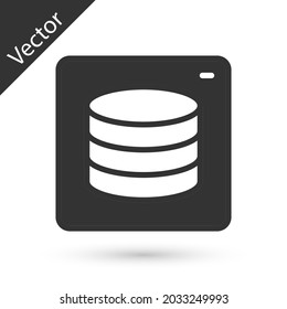Grey Server, Data, Web Hosting icon isolated on white background.  Vector