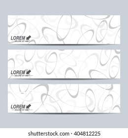Grey set of vector banners. Background with gray circles. Web banners, card, vip, certificate. gift. Modern business stylish design.