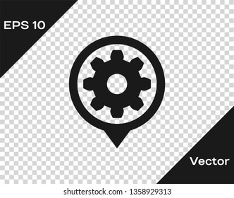 Grey Setting icon isolated on transparent background. Tools, service, cog, gear, cogwheel sign. Vector Illustration