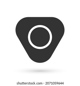 Icono de tiza de coser gris aislado en fondo blanco.  Vector