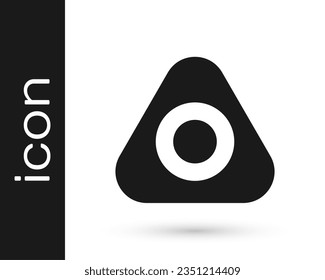 Grey Sewing chalk icon isolated on white background.  Vector Illustration