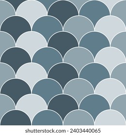 Grey shade fish scales pattern. fish scales pattern. fish scales seamless pattern. Decorative elements, clothing, paper wrapping, bathroom tiles, wall tiles, backdrop, background.