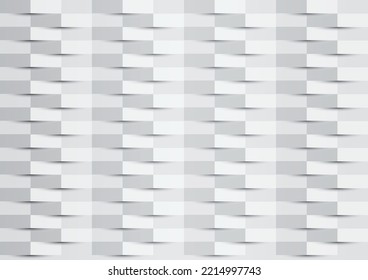 Grey shades light and shadow 3D pattern abstract background.