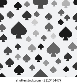 grey shades spades seamless pattern perfect for background or wallpaper
