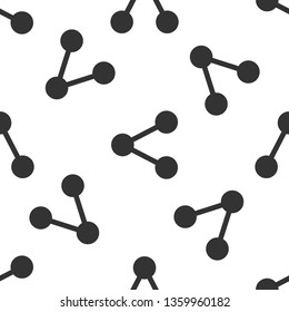 Grey Share icon isolated seamless pattern on white background. Share, sharing, communication pictogram, social media, connection, network, distribute sign. Vector Illustration